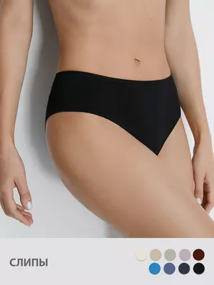 Женские трусы-слипы из микрофибры omsa oms221 slip nero, , 46 (3/M), OMSA, - 1