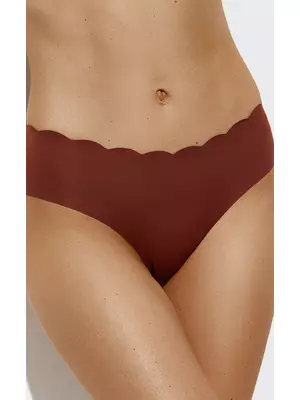 Трусы женские слипы (лазерная обработка края) omsa omd 2213b invisible slip terracotta, , 48 (L), OMSA, - 1