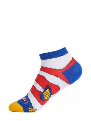 Детские укороченные носки (рыбки) omsa kids calzino 21p62 rosso, , 31-34 (18-20), OMSA, - 1