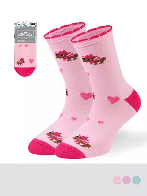 Носки детские (собачки) omsa kids calzino 21p63 rosa, , 31-34 (18-20), OMSA, - 1