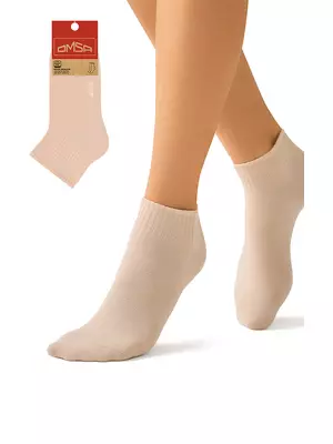 Короткие женские носки omsa eco 253 beige, , 39-41 (25-27), OMSA, - 1
