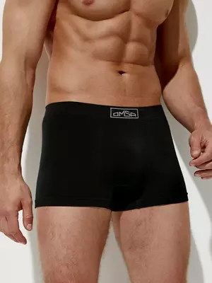 Трусы мужские боксеры бесшовные omsa omb 2235 viscose nero, , 52 (2XL), OMSA, - 1