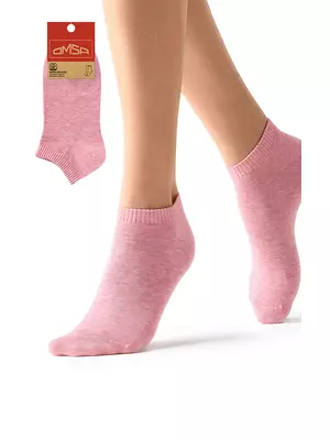 Женские укороченные носки с люрексом omsa eco 255 rosa melange, , 39-41 (25-27), OMSA, - 1