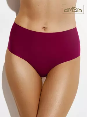Женские трусы-слипы с высокой линией талии omsa omd 2231b invisible slip maxi cabernet, , 46 (M), OMSA, - 1