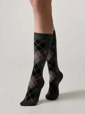 Носки женские conte comfort (кашемир) 1101 серый-пепельно-розовый, , 39-41 (25-27), CONTE ELEGANT, - 1