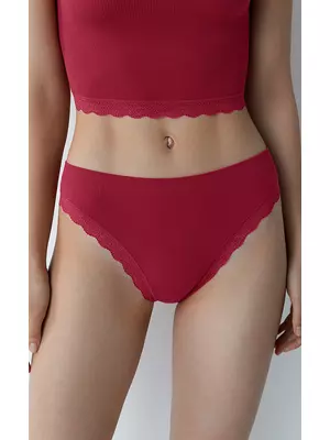 Женские трусы слипы в рубчик minimi 2241s french chic slip alto lampone, , 42/44 (XS/S), MINIMI, - 1