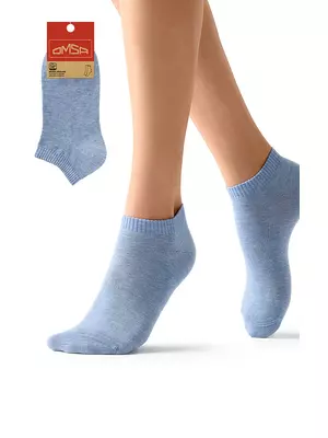 Женские укороченные носки с люрексом omsa eco 255 jeans melange, , 39-41 (25-27), OMSA, - 1