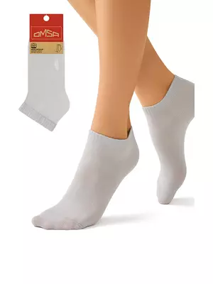 Женские укороченные носки omsa eco 252 grigio chiaro, , 35-38 (23-25), OMSA, - 1