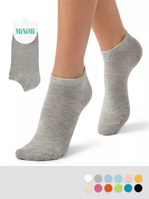 Женские короткие носки minimi fresh 4102 grigio melange, , 39-41 (25-27), MINIMI, - 1
