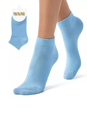 Носки женские minimi mini cotone 1201 azzurro, , 39-41 (25-27), MINIMI, - 1
