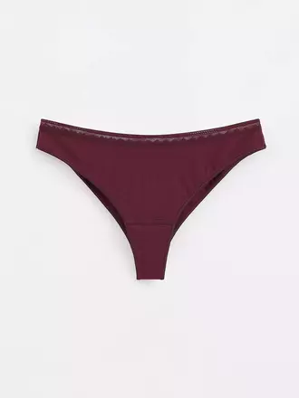 Трусы женские "бразилиана" из премиального хлопка classic basic lbr 1349 bordo, , 94/S, CONTE ELEGANT, - 1