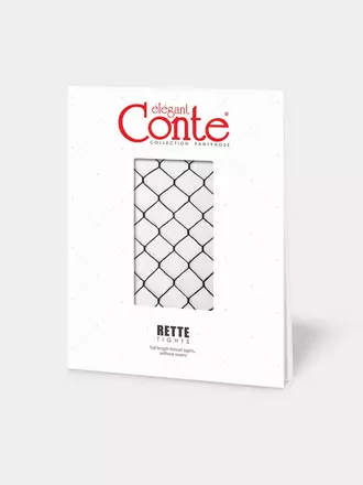 Колготки в крупную сетку rette super max nero, , 2, CONTE ELEGANT, - 1