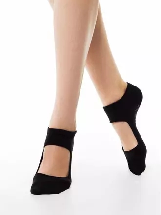 Короткие женские хлопковые носки active 256 черный, , 36-37 (23), CONTE ELEGANT, - 1