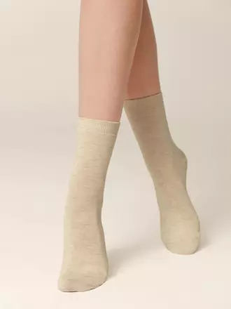 Классические женские носки из органического хлопка biofil® 000 бежевый, , 36-37 (23), CONTE ELEGANT, - 1