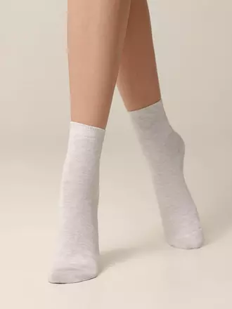 Классические женские носки из органического хлопка biofil® 000 светло-серый, , 36-37 (23), CONTE ELEGANT, - 1