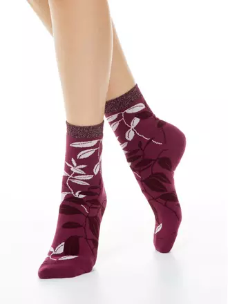 Махровые женские носки comfort 213 лиловый, , 36-37 (23), CONTE ELEGANT, - 1
