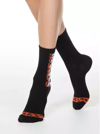 Удлиненные женские носки conte с рисунками ©marvel 178 черный, , 36-39 (23-25), CONTE ELEGANT, - 1