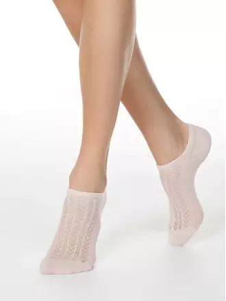 Ультракороткие женские носки active с ажурным переплетением 179 персик, , 36-37 (23), CONTE ELEGANT, - 1