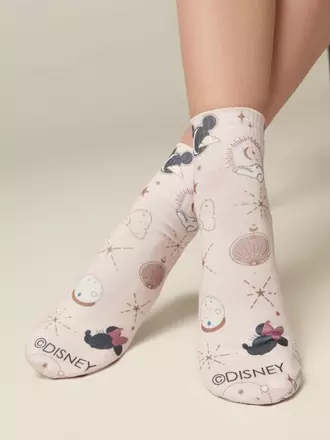 Укороченные женские носки с хлопком «mouse world» ©disney 346 пепельно-розовый, , 36-39 (23-25), CONTE ELEGANT, - 1