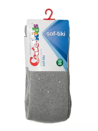 Детские колготки conte-kids sof-tiki (махровые внутри) с рисунками 256 серый, , 140-146 (22), CONTE-KIDS, - 1