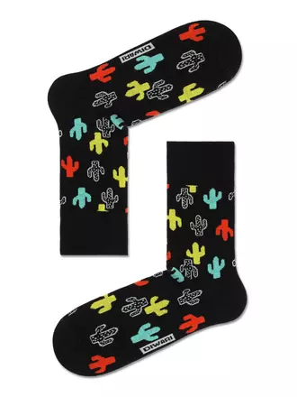 Хлопковые мужские носки happy с рисунками 141 черный, , 44-45 (29), DIWARI, - 1
