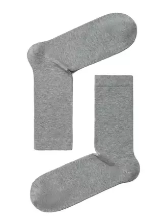 Хлопковые мужские носки esli 000 серый, , 40-41 (25), ESLI, - 1