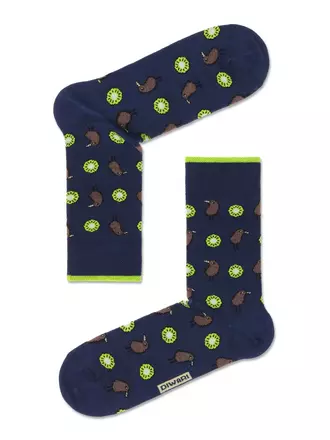 Хлопковые мужские носки happy с рисунком «киви» 136 темно-синий, , 40-41 (25), DIWARI, - 1