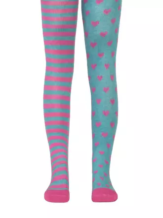Колготки детские tip-top (весёлые ножки) 355 бирюза-розовый, , 62-74 (12), CONTE-KIDS, - 1