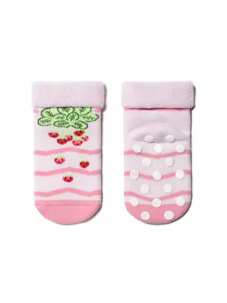 Детские носки махровые sof-tiki с отворотом и антискользящей стопой 472 светло-розовый, , 14, CONTE-KIDS, - 1