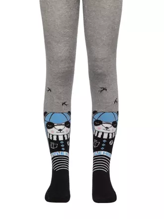 Колготки детские sof-tiki (махровые внутри) с рисунками 520 серый, , 104-110 (16), CONTE-KIDS, - 1