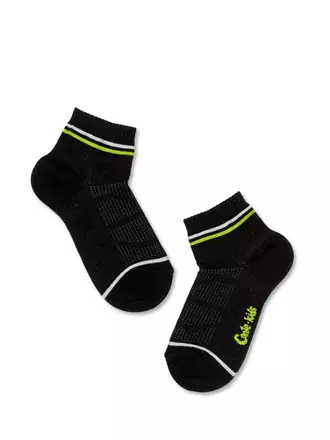 Носки детские conte-kids active (короткие) 508 черный-салатовый, , 16, CONTE-KIDS, - 1