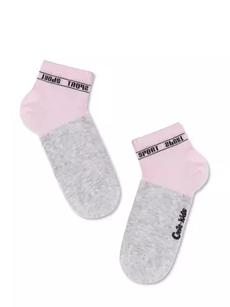 Носки детские спортивные active (короткие) 510 cветло-розовый-серый, , 22, CONTE-KIDS, - 1