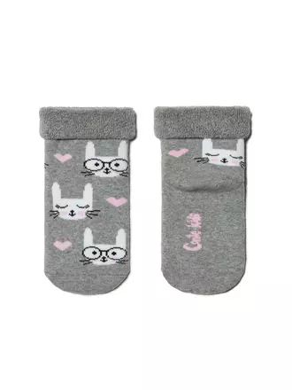 Махровые детские носки sof-tiki с отворотом 431 серый, , 12, CONTE-KIDS, - 1