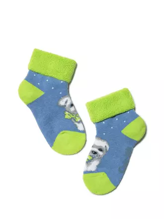 Махровые детские носки sof-tiki (с отворотом) 221 светлый джинс, , 14, CONTE-KIDS, - 1