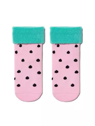 Махровые детские носки sof-tiki с отворотом 438 cветло-розовый, , 16, CONTE-KIDS, - 1