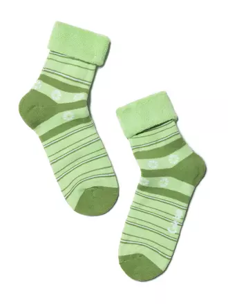 Махровые детские носки sof-tiki (с отворотом) 043 светло-зеленый, , 22, CONTE-KIDS, - 1