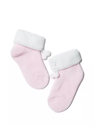 Махровые детские носки sof-tiki (с отворотом, декор) 212 cветло-розовый, , 8, CONTE-KIDS, - 1