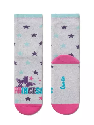 Махровые детские носки sof-tiki "princess" 418 светло-серый, , 20, CONTE-KIDS, - 1
