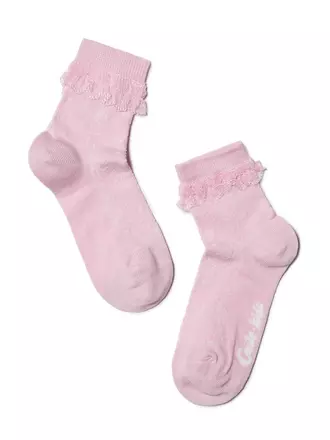 Носки детские tip-top (с кружевной лентой) 081 cветло-розовый, , 14, CONTE-KIDS, - 1