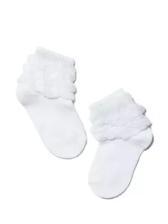 Модные хлопковые носки tip-top для самых маленьких 440 белый, , 8, CONTE-KIDS, - 1