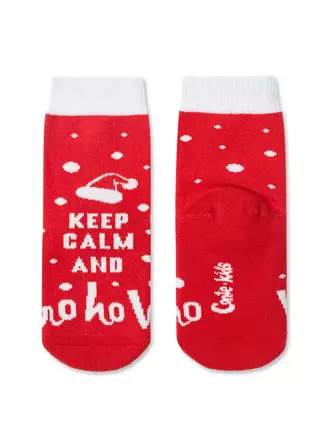 Новогодние детские носки с махровой стопой «ho-ho» conte-kids 519, , 20-22, CONTE-KIDS, - 1
