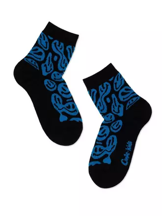 Хлопковые детские носки tip-top с рисунками 635 черный-синий, , 18, CONTE-KIDS, - 1