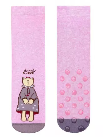 Носки детские веселые ножки (махровые, антискользящие) 292 cветло-розовый, , 20, CONTE-KIDS, - 1