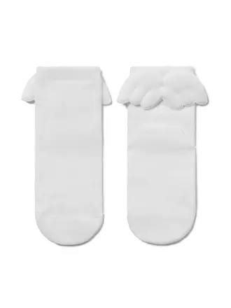 Хлопковые детские носки tip-top с крылышками 389 белый, , 14, CONTE-KIDS, - 1