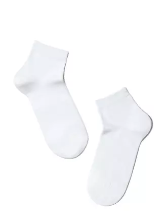 Носки детские короткие (однотонные) esli 000 белый, , 20, ESLI, - 1