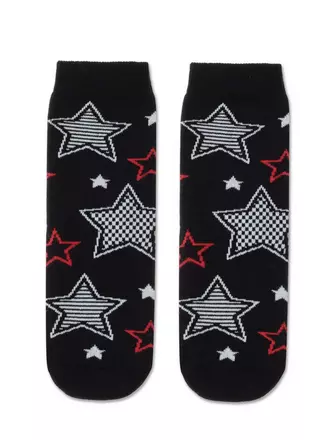 Носки детские махровые sof-tiki "stars" 598 черный-красный, , 16, CONTE-KIDS, - 1