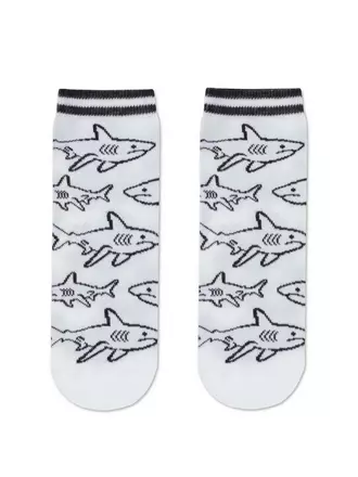 Носки детские esli с рисунками "shark" 639 белый, , 20, ESLI, - 1