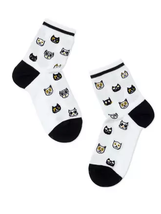 Носки детские esli с рисунками "cats" 658 белый, , 20, ESLI, - 1