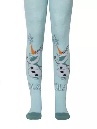 Хлопковые детские колготки с люрексом. стразами ©disney frozen 512 бледно-бирюзовый, , 128-134 (20), CONTE-KIDS, - 1