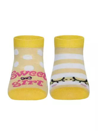 Хлопковые детские носки "веселые ножки" 284 светло-желтый, , 12, CONTE-KIDS, - 1